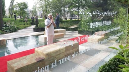 PM Modi in US: ఐక్యరాజ్య సమితి శాంతి పరిరక్షకులకు 'వాల్ ఆఫ్ పీస్' వద్ద మోడీ నివాళులు