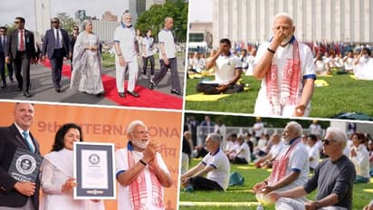 PM Modi shares 'memorable highlights' from Yoga Day programme in New York | WATCH