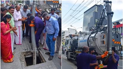 10,000 ലിറ്റർ സംഭരണശേഷി, രാത്രിയിൽ പ്രവർത്തനം; സക്ഷൻ കം ജെറ്റിങ്ങ് യന്ത്രത്തെ കുറിച്ച് വിശദീകരിച്ച് പി രാജീവ്