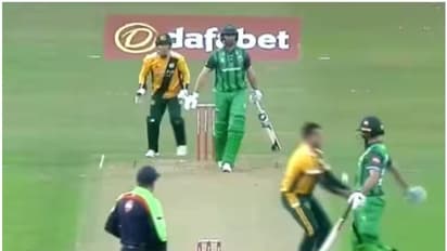 നോണ്സ്ട്രൈക്ക് ബാറ്ററുടെ സഹായത്തോടെ ഒരു ക്യാച്ച്; ടി20 ബ്ലാസ്റ്റിലുണ്ടായ രസകരമായ ക്യാച്ച് കാണാം