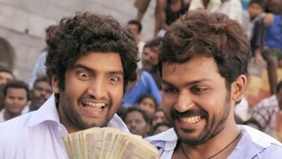 ‘வாடி என் கரீனா சோப்ரா’னு கார்த்தி சொல்ல... ‘வந்தியத்தேவன் மாமா’னு ஓடோடி வந்த சந்தானம் - வைரலாகும் போட்டோ