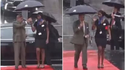 ಮಳೆಯಲ್ಲಿ ಮಹಿಳಾ ಅಧಿಕಾರಿಯ ಕೈಯಿಂದ ಛತ್ರಿ ಕಸಿದು ಹೊರಟ ಪಾಕ್ ಪ್ರಧಾನಿ ಶೆಹಬಾಜ್ ಷರೀಫ್!