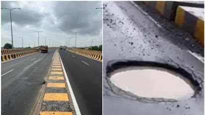 ഉദ്ഘാടനം കഴിഞ്ഞ് വെറും മൂന്നേ മൂന്ന് മാസം, 96 കോടി രൂപ ചെലവിൽ നിർമ്മിച്ച പാലത്തിൽ കുഴി; കരാറുകാരന് നോട്ടീസ്