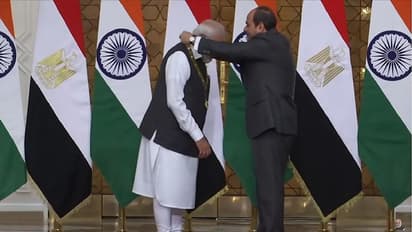 Egyptian President Abdel Fattah al-Sisi confers PM Modi with 'Order of the Nile' award | WATCH