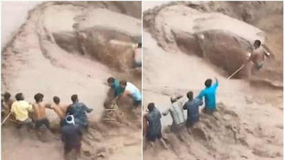 നെഞ്ചിടിപ്പിക്കുന്ന കാഴ്ച; ഒഴുക്കില് പെട്ട യുവതിയെ രക്ഷപ്പെടുത്തുന്ന വീഡിയോ...