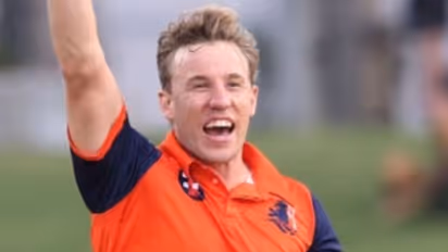Logan Van Beek makes history with 30 Runs in Super Over after a Tied match against West Indies