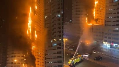 Scary! 36-storey residential tower in UAE catches fire (WATCH)