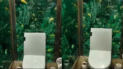 ಅಕ್ವೇರಿಯಂ ಒಳಗೆ ಟಾಯ್ಲೆಟ್ ನಿರ್ಮಿಸಿದ ಜಪಾನ್: ವೀಡಿಯೋ ವೈರಲ್