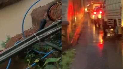 കണ്ണൂരിൽ കനത്ത മഴ, വിമാനത്താവളത്തിന് അടുത്ത് വീടുകളിൽ വെള്ളം കയറി; ദേശീയപാതയിൽ മണ്ണിടിഞ്ഞു