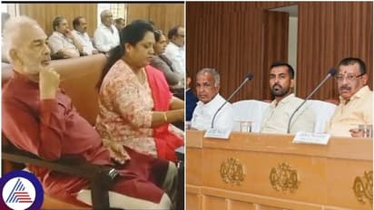 ಕೊಡಗು ಕೆಡಿಪಿ ಸಭೆಯಲ್ಲಿ ಅಪ್ಪ-ಮಗನ ದರ್ಬಾರ್: ಮಂತರ್ಗೌಡನ ಸಭೆ ವೀಕ್ಷಿಸಿದ ಶಾಸಕ ಎ. ಮಂಜು