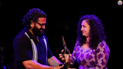  Rishabh Shetty awarded with 'Vishwa Shrestha Kannadiga 2023' in Paramount Theatre, USA