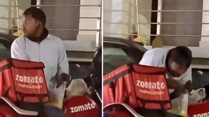 സൊമാറ്റോ ഡെലിവെറി ഏജന്‍റ് ഭക്ഷണം കഴിക്കുന്നത് കണ്ടോ?; കണ്ണ് നനയിച്ചുവെന്ന് വീഡിയോ കണ്ടവര്‍...
