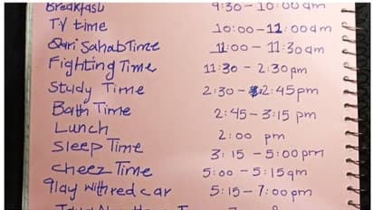 15 മിനിറ്റ് പഠനം, 3 മണിക്കൂര്‍ തല്ലുകൂടല്‍; സാമൂഹിക മാധ്യമത്തില്‍ ചിരി പടര്‍ത്തി ആറ് വയസുകാരന്‍റെ ടൈംടേബിള്‍‍!