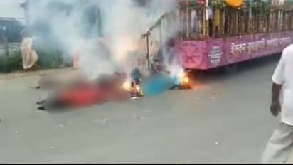 Tripura: 7 dead, 18 injured as Rath catches fire after coming in contact with high-tension wire