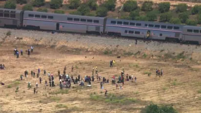 WATCH: Dramatic visuals of Amtrak train derailment after hitting a truck in California will stun you