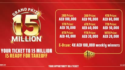 ബിഗ് ടിക്കറ്റിലൂടെ 15 മില്യൺ ദിർഹം; ഓരോ ആഴ്ച്ചയും ഒരു ലക്ഷം ദിർഹം സമ്മാനം