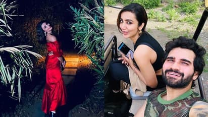 చిరు చీకట్లో తేజస్వి ఘాటైన అందాలు కెమెరాలో బంధించిన అఖిల్... ఆ టైం లో ఏం చేస్తున్నారంటూ డౌట్స్ 