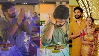 'യൂട്യൂബിൽ കണ്ടാൽ മതിയാർന്നു'; മാളവികയ്ക്കൊപ്പം ബെല്ലി ഡാന്സ് കണ്ട് തേജസ്, വീഡിയോ