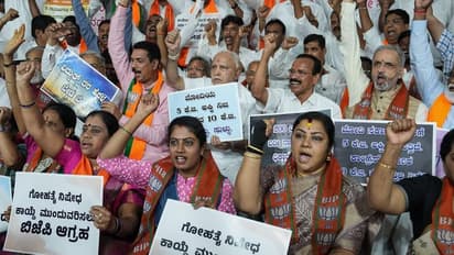 ಗ್ಯಾರಂಟಿಗೆ ಬಿಜೆಪಿ ಹೋರಾಟ: ಬಿಎಸ್ವೈ ನೇತೃತ್ವದಲ್ಲಿ ಕಾಂಗ್ರೆಸ್ ಸರ್ಕಾರದ ವಿರುದ್ಧ ಪ್ರತಿಭಟನೆ