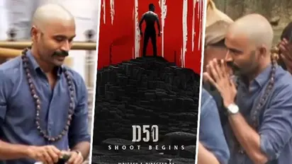 D50 Poster: Dhanush poses shirtless, and goes bald for his second directorial film 