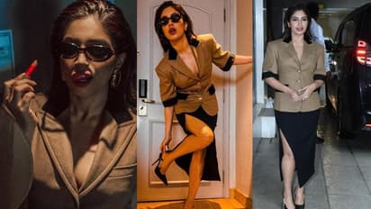 దాచుకోవాల్సిన చోట బ్లేజర్ పక్కకి జరిపిన భూమి పెడ్నేకర్.. పెదవులతో రెచ్చగొట్టడం నెక్స్ట్ లెవల్ 