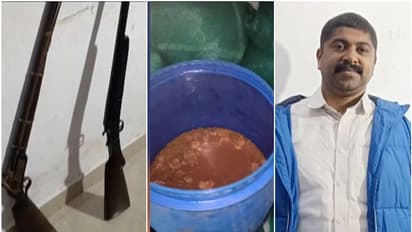 വാറ്റ് കേന്ദ്രത്തിൽ റെയ്ഡ്, പരിശോധനയ്ക്കിടെ പൊലീസ് ഞെട്ടി, ചാരായത്തിനൊപ്പം രണ്ട് നാടൻ തോക്കും; അറസ്റ്റ്