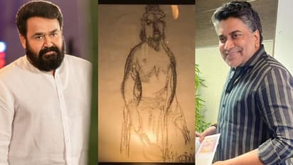 'ലാലേട്ടന്‍ ഭീമനായാല്‍ എങ്ങനെ'; മോഹന്‍ലാലിനെ നോക്കി നമ്പൂതിരി വരച്ച ചിത്രം പങ്കുവച്ച് വി എ ശ്രീകുമാര്‍