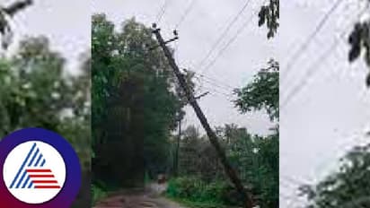 ಸುಂಟಿಕೊಪ್ಪ: ಭಾರಿ ಮಳೆಗೆ ಧರೆಗೆ ಉರುಳಿದ ವಿದ್ಯುತ್ ಕಂಬಗಳು!