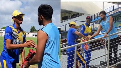 മനംകവർന്ന് മുഹമ്മദ് സിറാജ്; ബാർബഡോസിലെ യുവതാരങ്ങള്‍ക്ക് ബാറ്റും ഷൂസും സമ്മാനം- വീഡിയോ