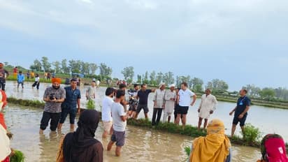 కెమెరాలు వెంట పెట్టుకొని వరి నాట్లు వేసిన మొదటి రైతు రాహుల్ గాంధీ - బీజేపీ