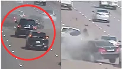 നടുറോഡില്‍ വാഹനങ്ങള്‍ കൂട്ടിയിടിച്ചു; വീഡിയോ പങ്കുവെച്ച് മുന്നറിയിപ്പുമായി അബുദാബി പൊലീസ്