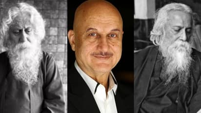 ടാഗോറായി അമ്പരപ്പിച്ച് അനുപം ഖേർ: 'തിരിച്ചറിയാൻ കഴിയുന്നില്ലല്ലോ'ന്ന് ആരാധകർ