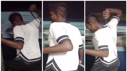 ട്രെയിനിലെ യാത്രക്കാരെ ബെൽറ്റ് ഉപയോഗിച്ച് അടിക്കുന്ന യുവാവിന്റെ വീഡിയോ വൈറല്; പ്രതികരിച്ച് റെയിൽവേ