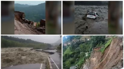 ദുരിതപ്പെയ്ത്ത്: വെള്ളപ്പൊക്കം, മണ്ണിടിച്ചിൽ: ഹിമാചൽപ്രദേശിൽ പാലവും കാറുകളും ഒലിച്ചുപോയി, ജമ്മുകശ്മീരിൽ 2 മരണം