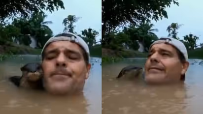 കഴുത്തൊപ്പം വെള്ളത്തില് നില്ക്കുന്നയാളുടെ അടുത്തേക്ക് നീന്തി വരുന്നത് ആരാണെന്ന് നോക്കിക്കേ...