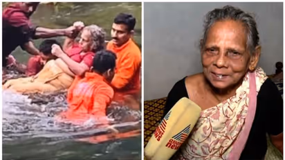 ഒഴുക്കിൽപെട്ടു, 12 മണിക്കൂറിന് ശേഷം കണ്ടെത്തി; ജീവിതത്തിലേക്ക് തിരിച്ചെത്തിയ ആശ്വാസത്തിൽ 70കാരി കമലാക്ഷി