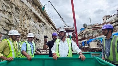 ಮೆಟ್ರೋ ಸುರಂಗ ಕಾಮಗಾರಿ ಪರಿಶೀಲಿಸಿದ ಡಿ.ಕೆ.ಶಿವಕುಮಾರ್‌