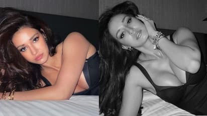 బ్లాక్ బాడీ కాన్ డ్రెస్ లో బెడ్ పై దిశా పటాని... ఉడికించి పోజుల్లో ప్రాజెక్ట్ కే హీరోయిన్!