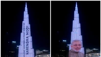 యూఏఈలోని బుర్జ్ ఖలీఫాపై ప్రధాని మోడీ చిత్రం.. సోషల్ మీడియాలో వీడియో వైరల్ (Video)