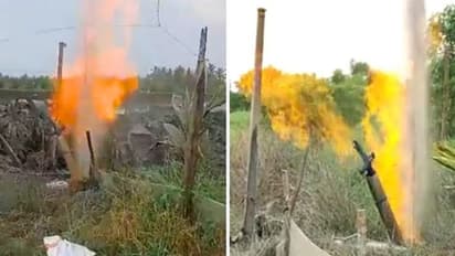 அதிர்ச்சி..! விவசாய நிலத்தில் இருந்து வெளியேறிய தீப்பிழம்பு - தெறித்து ஓடிய விவசாயிகள் - வைரல் வீடியோ