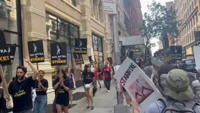 SAG-AFTRA: SS Rajamouli's RRR poster spotted during Hollywood strike