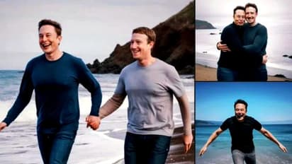 കെട്ടിപ്പിടിച്ചും കടലിൽ കളിച്ചും ഇലോൺ മസ്കും മാർക്ക് സക്കർബർഗും; ചിത്രത്തിന് പിന്നിലെ കഥ ഇങ്ങനെ