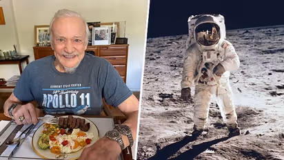 Buzz Aldrin, second man on moon, celebrates Apollo 11's 54th anniversary with special steak and eggs meal