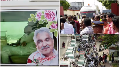 ജനം ജനം ജനപ്രവാഹം... വഴിനീളെ സ്നേഹം, കണ്ണീർ; ഉമ്മൻചാണ്ടിയെ ഒരുനോക്കുകാണാൻ തലസ്ഥാന ജനത, പുതുപ്പള്ളി ഹൗസിലേക്ക്