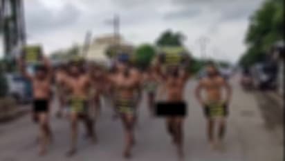 ಕಲಾಪಕ್ಕೆ ಸಾಗುತ್ತಿದ್ದ ದಾರಿಯಲ್ಲಿ ಯುವ ಸಮೂಹದ ಬೆತ್ತಲೆ ಪ್ರತಿಭಟನೆ; ಮಜುಗರಕ್ಕೀಡಾದ ಸರ್ಕಾರ!