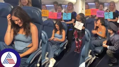 ವಿಮಾನದಲ್ಲಿ ಸರ್‌ಪ್ರೈಸ್ ಆಗಿ ಗೆಳತಿಗೆ ಪ್ರಪೋಸ್ ಮಾಡಿದ ಪೈಲೆಟ್‌, ವಿಡಿಯೋ ವೈರಲ್‌