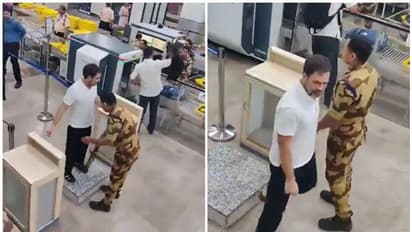 ಸಾಮಾನ್ಯ ಜನರಂತೆ ಏರ್‌ಪೋರ್ಟ್‌ ಸೆಕ್ಯುರಿಟಿ ಚೆಕ್‌ನಲ್ಲಿ ನಿಂತ ರಾಹುಲ್‌ ಗಾಂಧಿ!