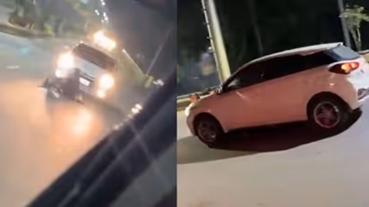 Ghaziabad crime: 'BJP' tagged car runs over man; shocking video caught on camera