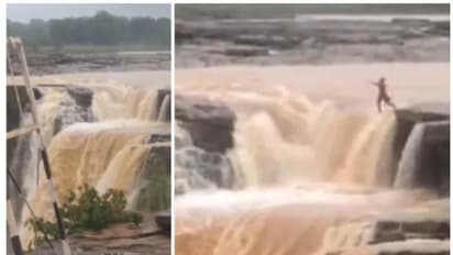 മൊബൈല് ഫോണ് ഉപയോഗിച്ചതിന് വീട്ടുകാര് ശാസിച്ചു; വെള്ളച്ചാട്ടത്തില് ചാടിയ പെണ്കുട്ടി രക്ഷപ്പെട്ടു