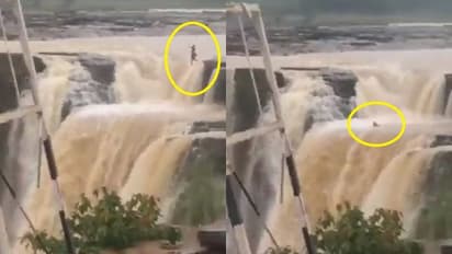 ಪೋಷಕರ ವಿರುದ್ಧ ಸಿಟ್ಟು, ಭೋರ್ಗೆರೆಯುವ ಜಲಪಾತಕ್ಕೆ ಹಾರಿ ಬದುಕಿ ಬಂದ ಯುವತಿ, ವಿಡಿಯೋ ವೈರಲ್!